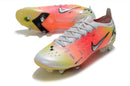 Chuteira Nike Mercurial Vapor 14 Elite SG Campo - Branca, Laranja e Verde