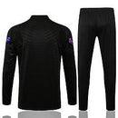 Conjunto Inverno Barcelona Preta e Roxa Nike - Com Ziper